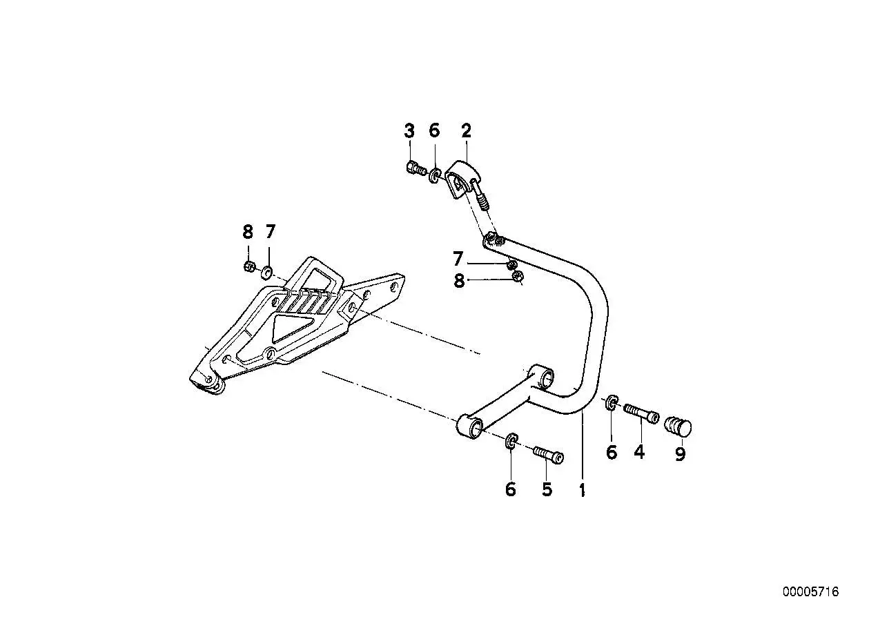 BMW Schutzbügel hinten rechts 46712303088