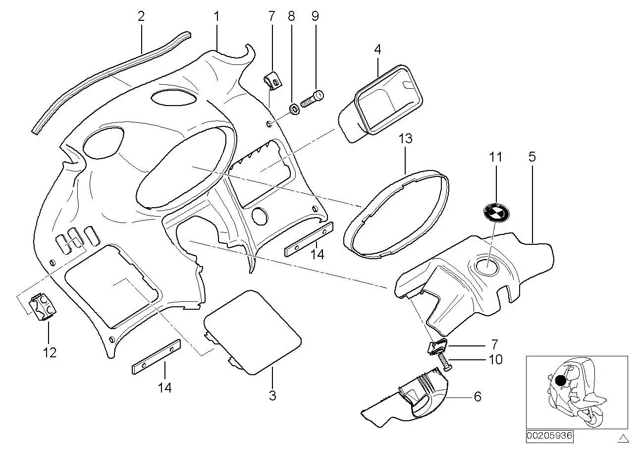BMW Abdeckung 61312329529 - Bildposition 12