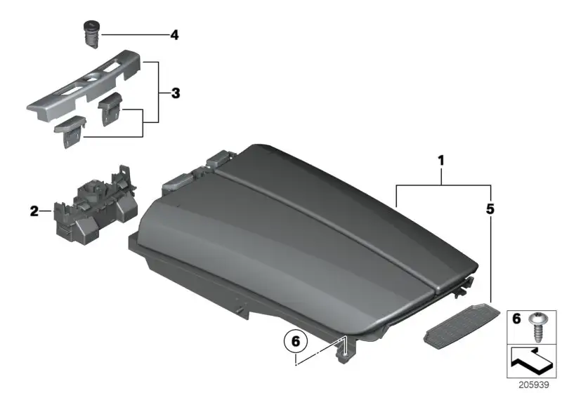 BMW Verschluss Armauflage F01 F02 F04 51169179832