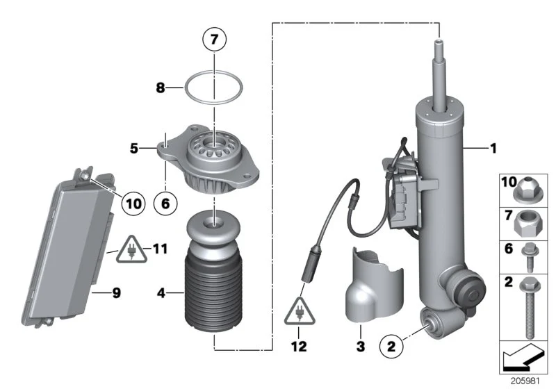BMW Stossdämpfer hinten rechts F07 37126796944