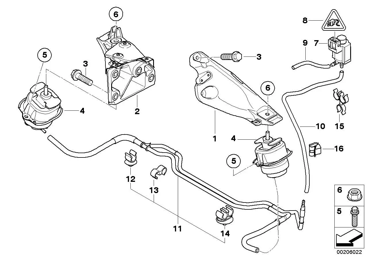 BMW Unterdruckleitung E70 E71 F15 F16 22116776413 - Bildposition