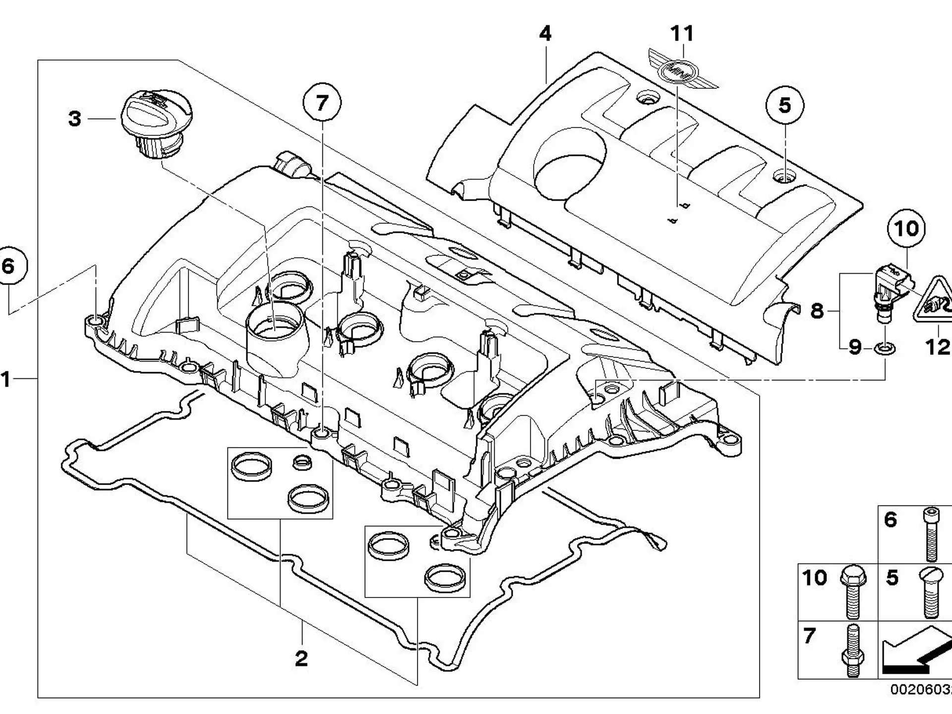 BMW Satz Profildichtung R55 R56 R57 R58 R59 R60 R61 11127567877