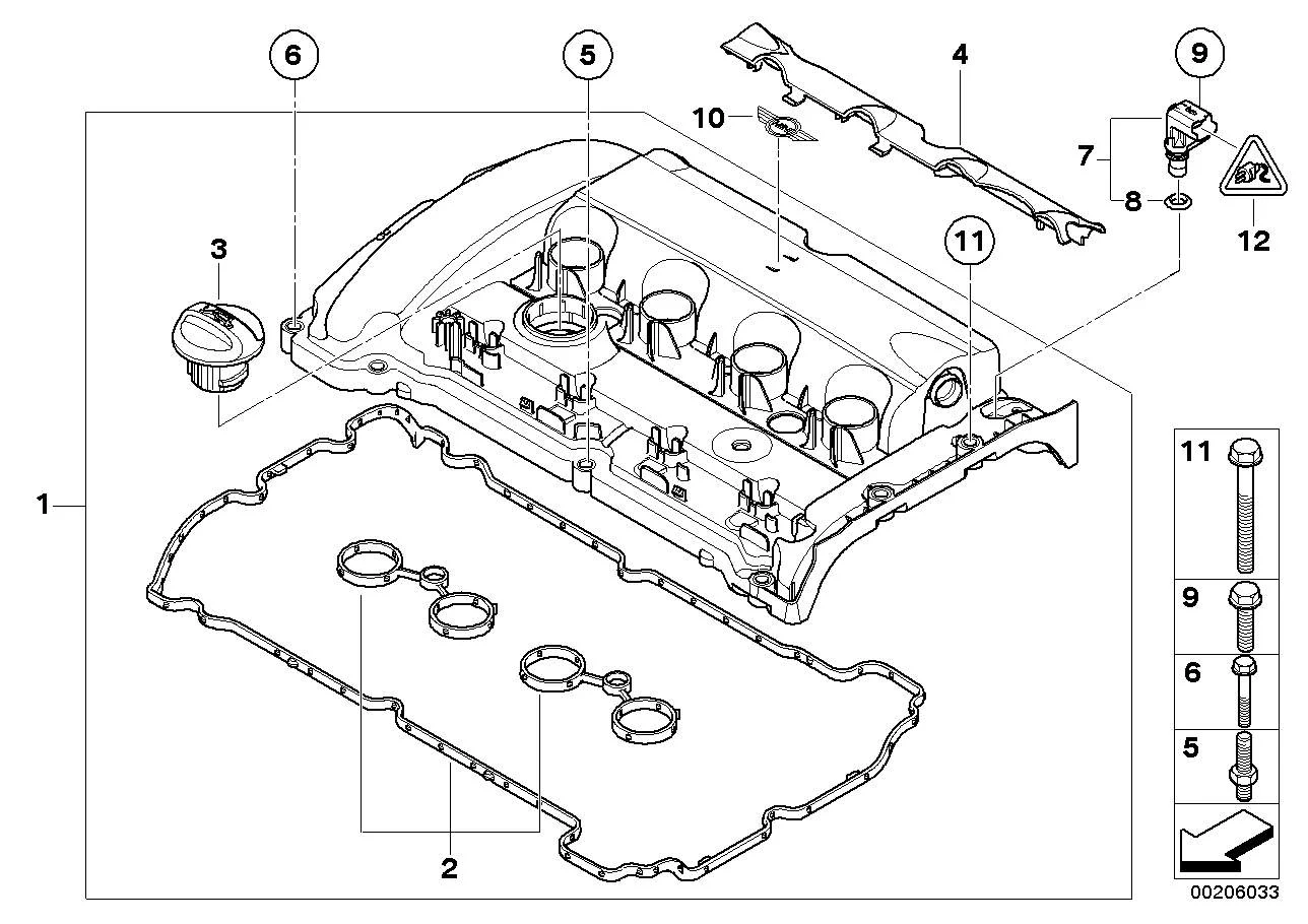 BMW Verschlussdeckel Öleinfüllstutzen R55 R56 R57 R58 R59 11127572848