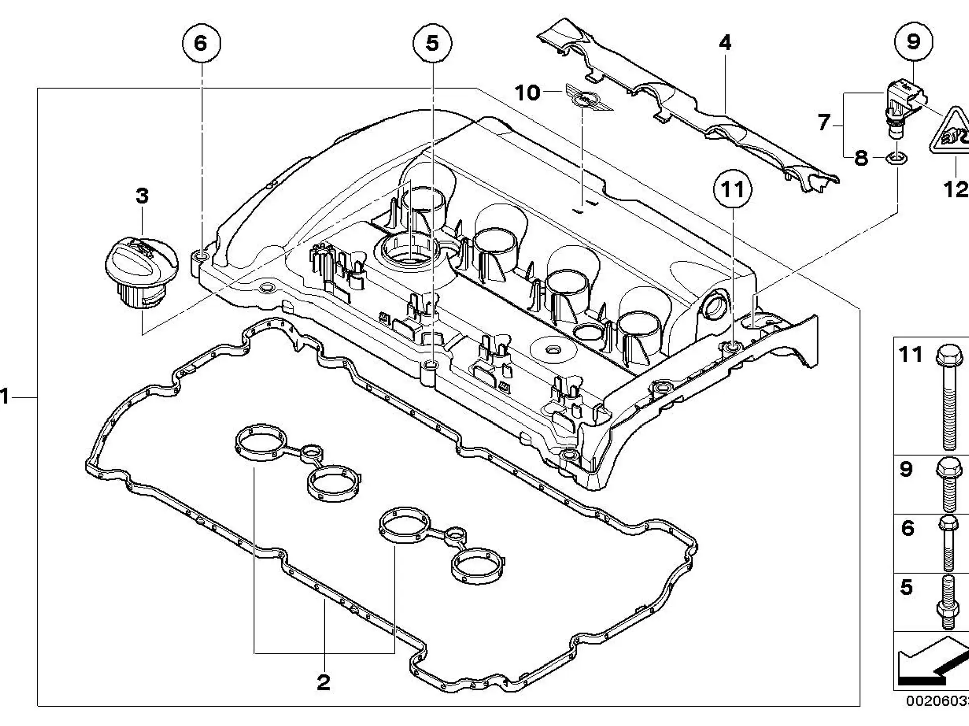 BMW Verschlussdeckel Öleinfüllstutzen R55 R56 R57 R58 R59 11127572848