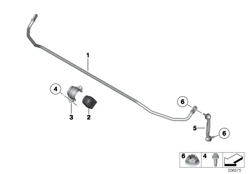 BMW Stabilisator hinten E84 33556793164 - Bildposition 01