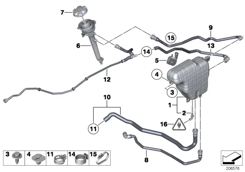 BMW Kühlmittelschlauch F01 F02 17127591096 - Bildposition 12