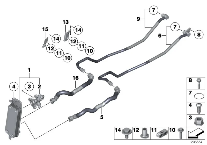 BMW O-Ring E70 E71 E72 F01 F02 F04 F06 F07 F10 F11 F12 F13 F15 F16 F25 F26 F85 F86 G12 17227800958