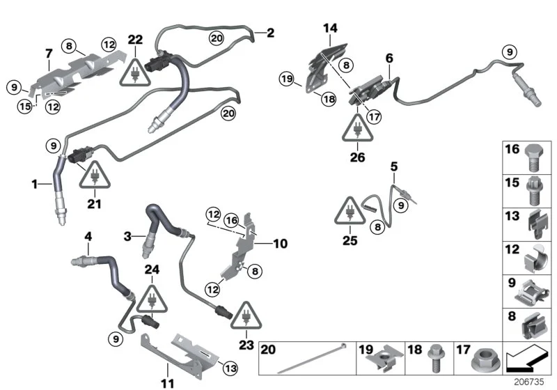 BMW NOX-Sensor E60 E61 E63 E64 E90 E91 E92 E93 11787587129