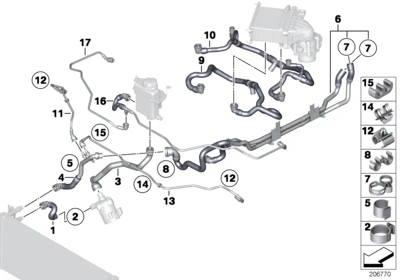 BMW Rücklaufschlauch F01 F02 17127591099 - 7er