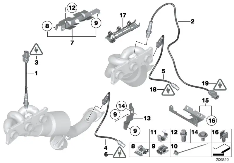 BMW Lambda-Regelsonde F01 F02 F10 F11 F25 11787589138 - Bildposit