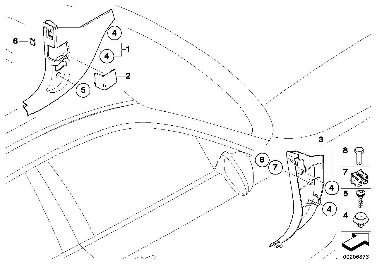 BMW Seitenverkleidung vorne links E81 E82 E87 51437121035
