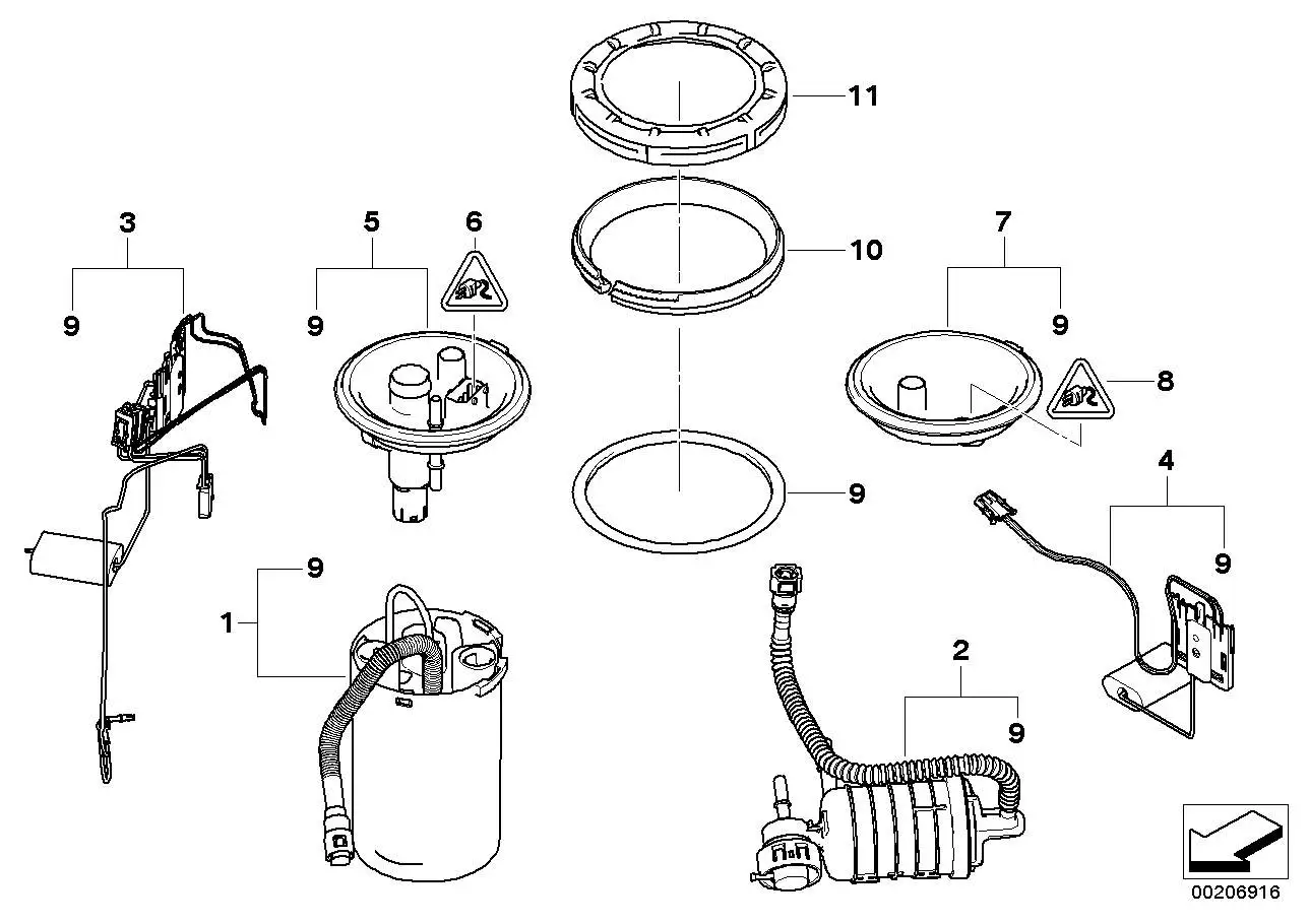 BMW Kraftstofffilter mit Druckregler E83 16147186454