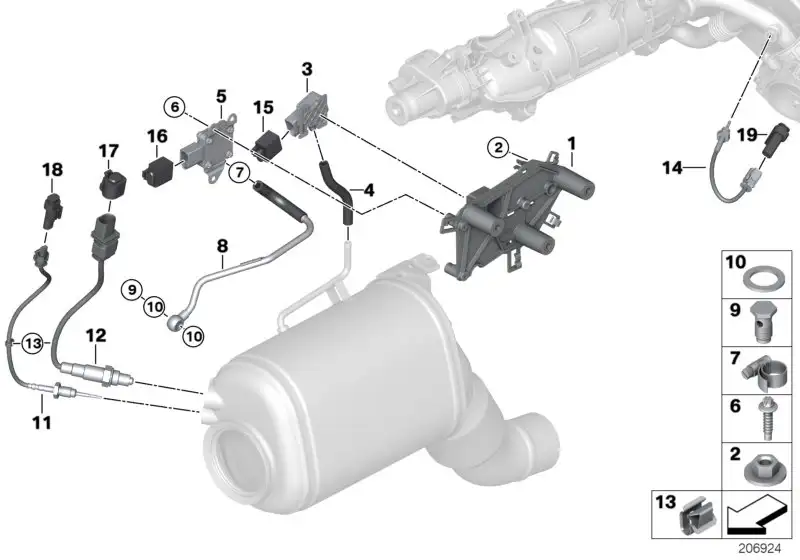 BMW Halter Sensor E70 E71 F01 F07 F10 F11 13627805604