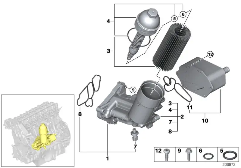 BMW O-Ring E46 E53 E60 E61 E63 E64 E65 E66 E70 E71 E83 E90 E91 E9