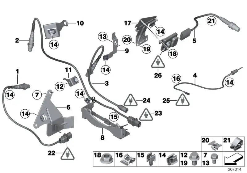 BMW Lambdasonde, schwarz E60 E61 E63 E64 E65 E66 E81 E82 E87 E88