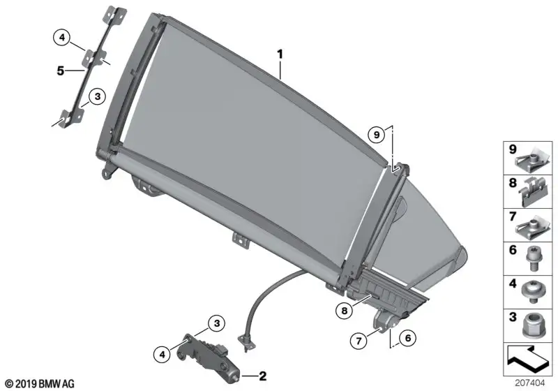 BMW Sonnenschutzrollo Tür hinten links 51359170153