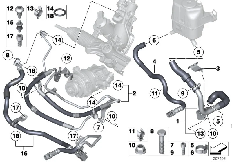 BMW Kühlerrücklaufleitung F01 F02 32416778533
