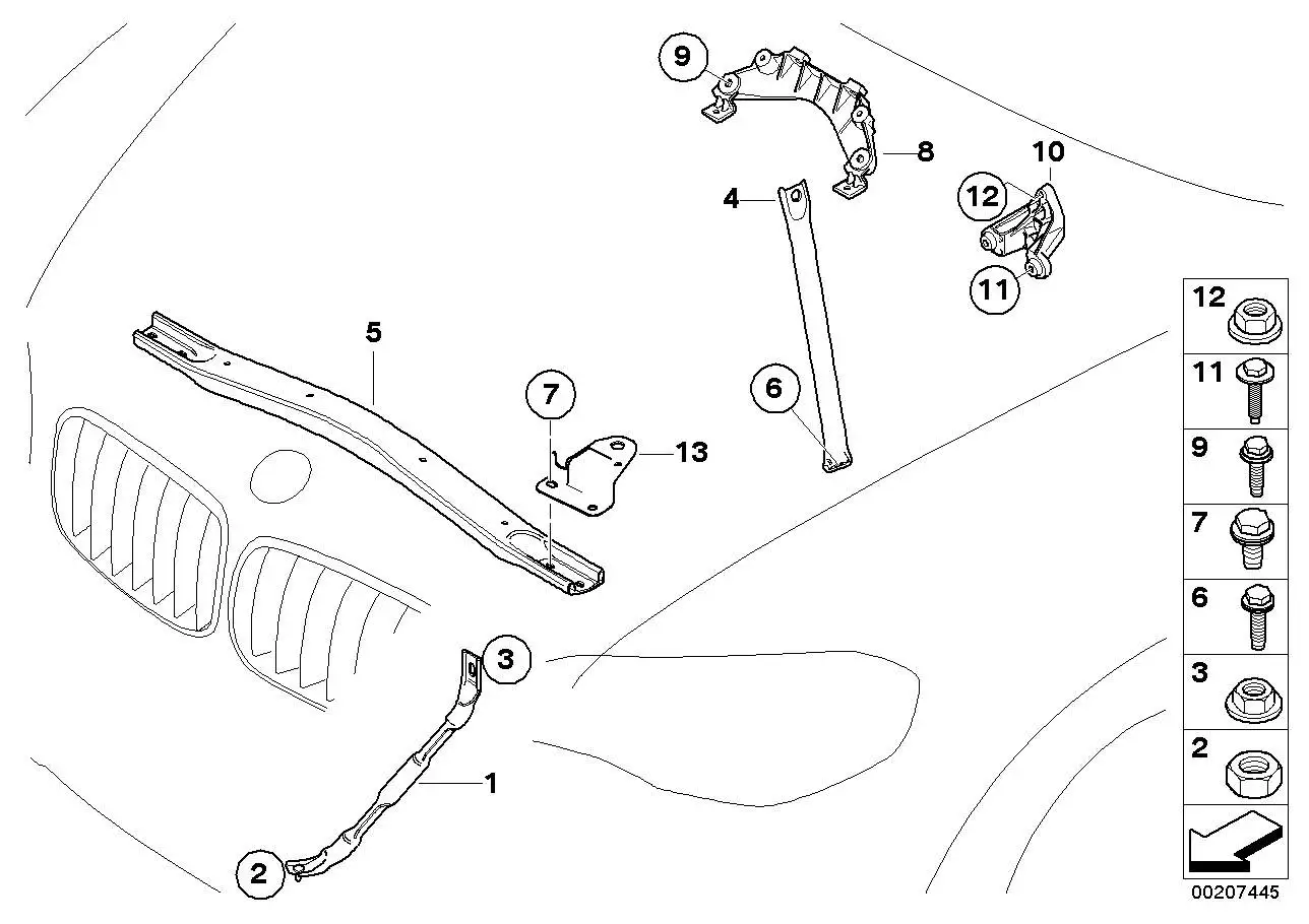BMW Querstrebe E70 E71 F15 F16 51717228081