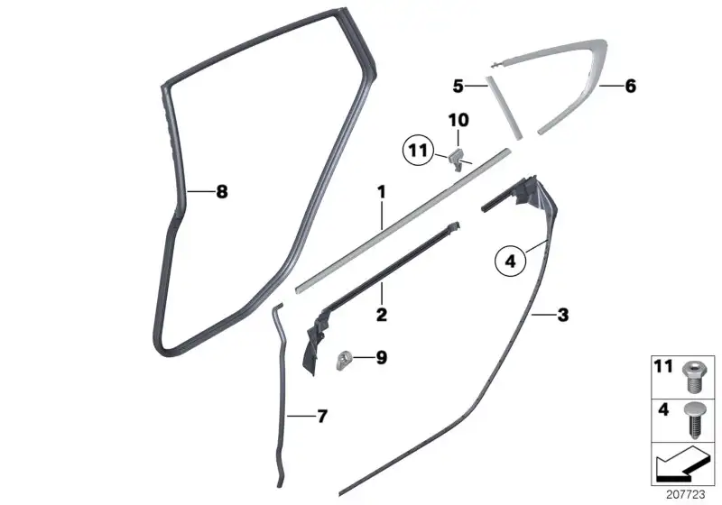 BMW Schachtabdeckung lang aussen rechts F07 51357196392