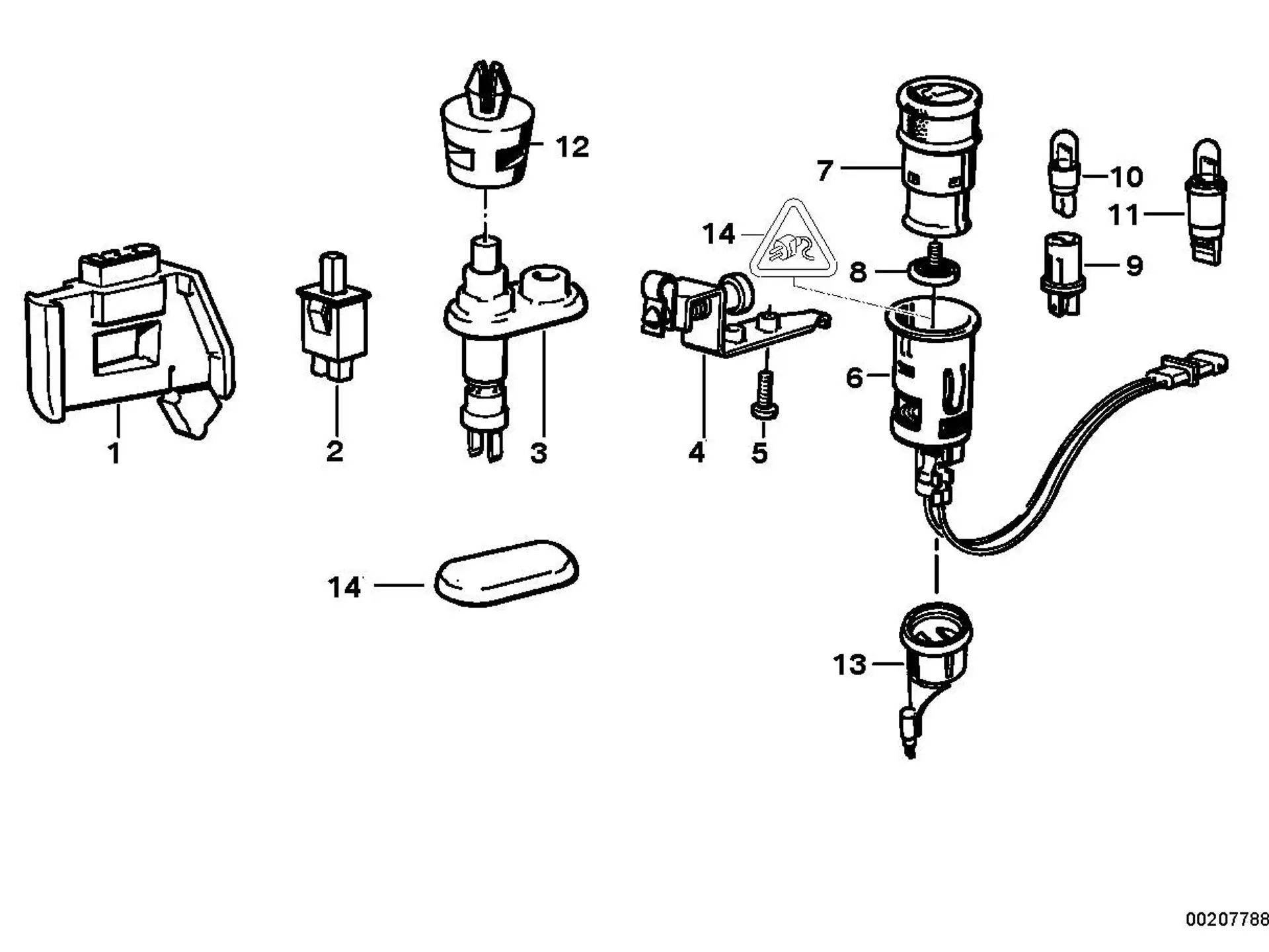 BMW Lampenfassung mit Glühlampe E32 E34 E36 63311382547