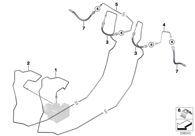 BMW Rohrleitung E90 E91 E92 E93 34326853527