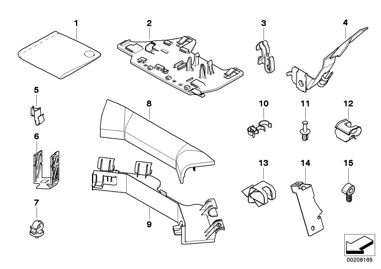 BMW Halteclip E53 E60 E61 12512246905 - Bildposition 15