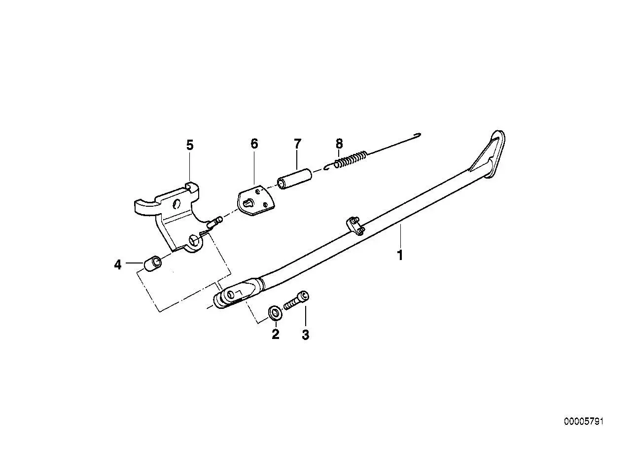 BMW Seitenstütze 46532330355 - Bildposition 01
