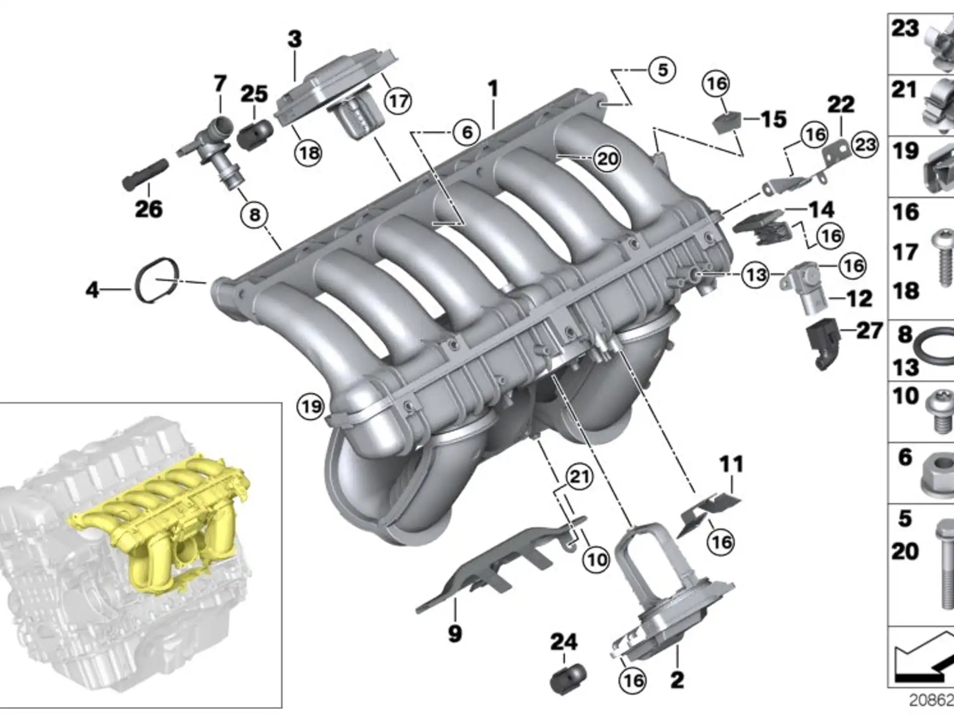 BMW Verstelleinheit E60 E61 E63 E64 E65 E66 E70 E81 E82 E83 E84 E85 E86 E87 E88 E89 E90 E91 E92 E93 F01 F02 F10 F11 F25 11617560538