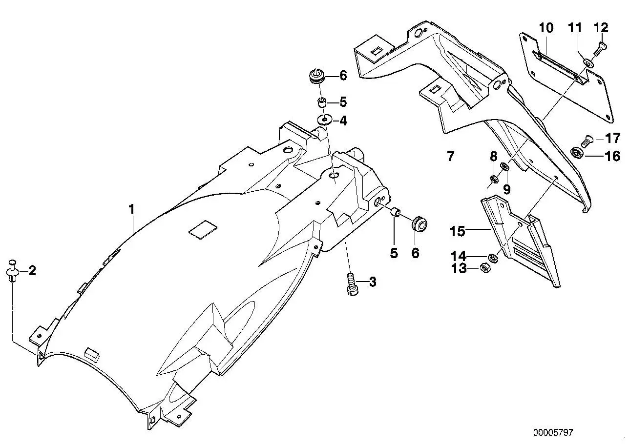 BMW Spritzschutz hinten R28 46622324374 - Bildposition 15