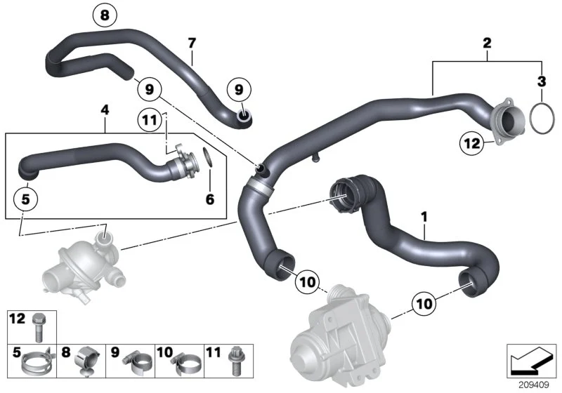 BMW ASA-Schraube M6X16 ZNNIV SI 1er, 2er, 3er, 4er, 5er, 6er, 7er, X1, X3, X4, X5, X6, Z4 07129905905-2