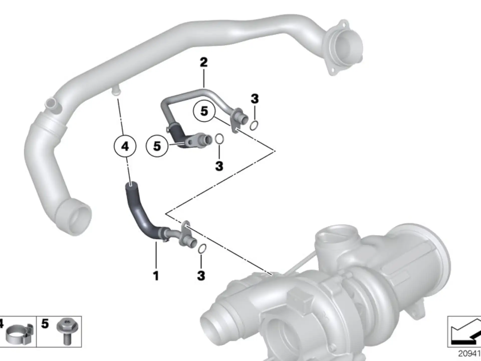 BMW Leitung Rücklauf Kühlung Abgasturbolader E70 E71 E82 E88 E90 E91 E92 E93 F01 F02 F06 F07 F10 F11 F12 F13 F15 F16 F20 F21 F22 F23 F25 F26 F31 F32 F33 F34 F36 F87 F87N 11537583903
