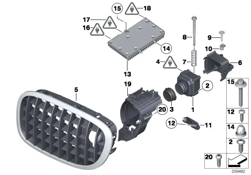 BMW Aufnahme F01 F02 F04 51117163471