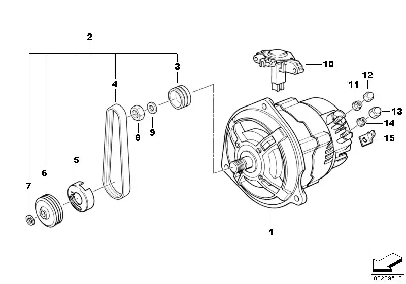 BMW Generator A61 R21 R21A R22 R28 12312306020