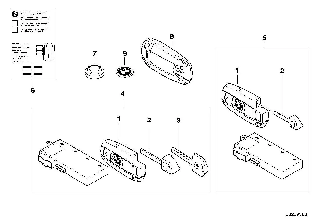 BMW Funkfernbedienung E60 E61 E63 E64 E70 E71 E72 E81 E82 E84 E87