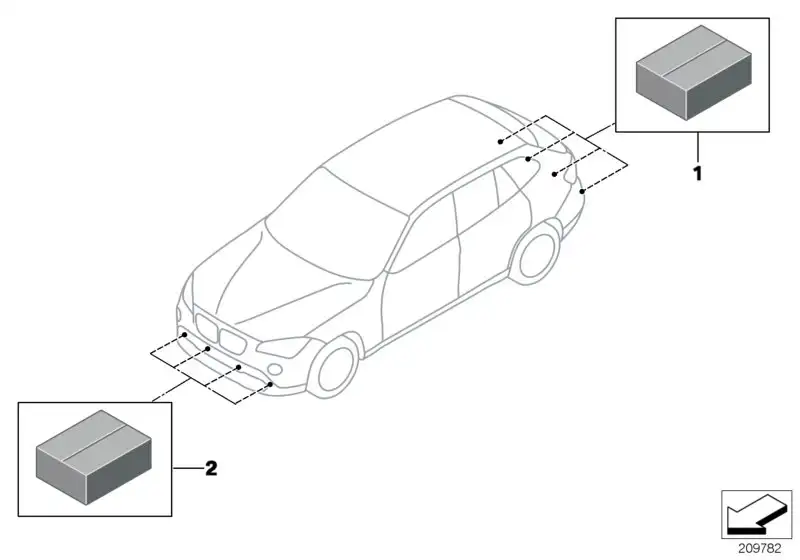 BMW Nachrüstsatz Park Distance Control hint. E84 66202162440 - X1