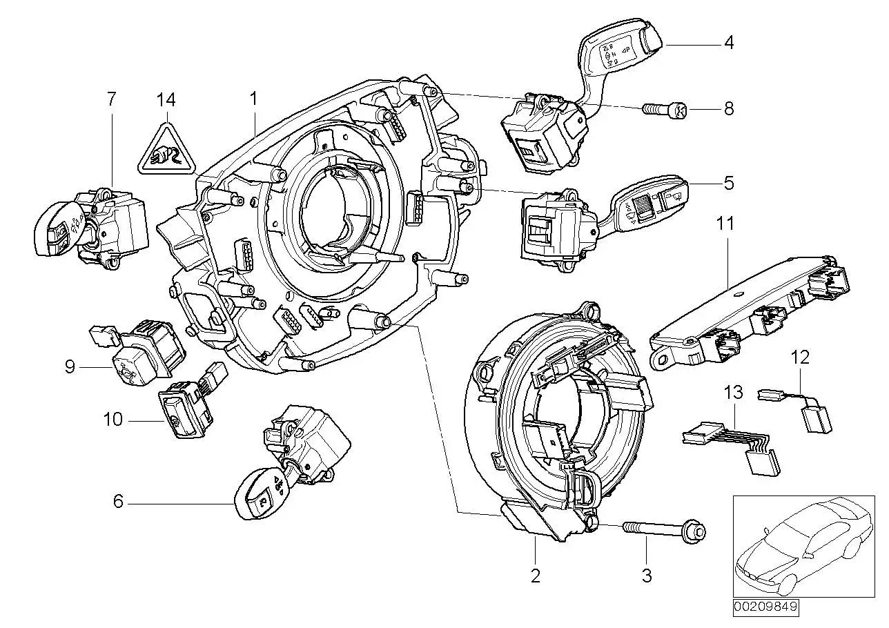 BMW Schaltzentrum Lenksäule E65 E66 61316970833