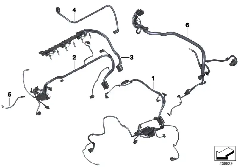 BMW Kabelbaum Motor Sensorik Modul 1 E70 E71 E82 E88 E90 E91 E92
