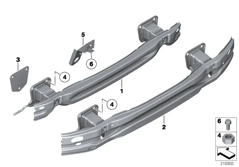 BMW Träger Stossfänger hinten E84 51127341540 - X1 E84