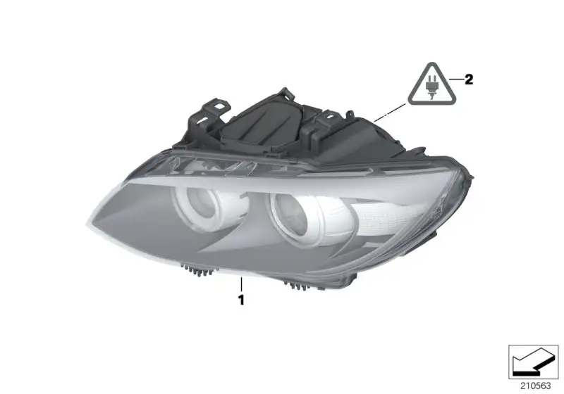 BMW Scheinwerfer Bi-Xenonlicht rechts E92 E93 63117273200 - 3er,