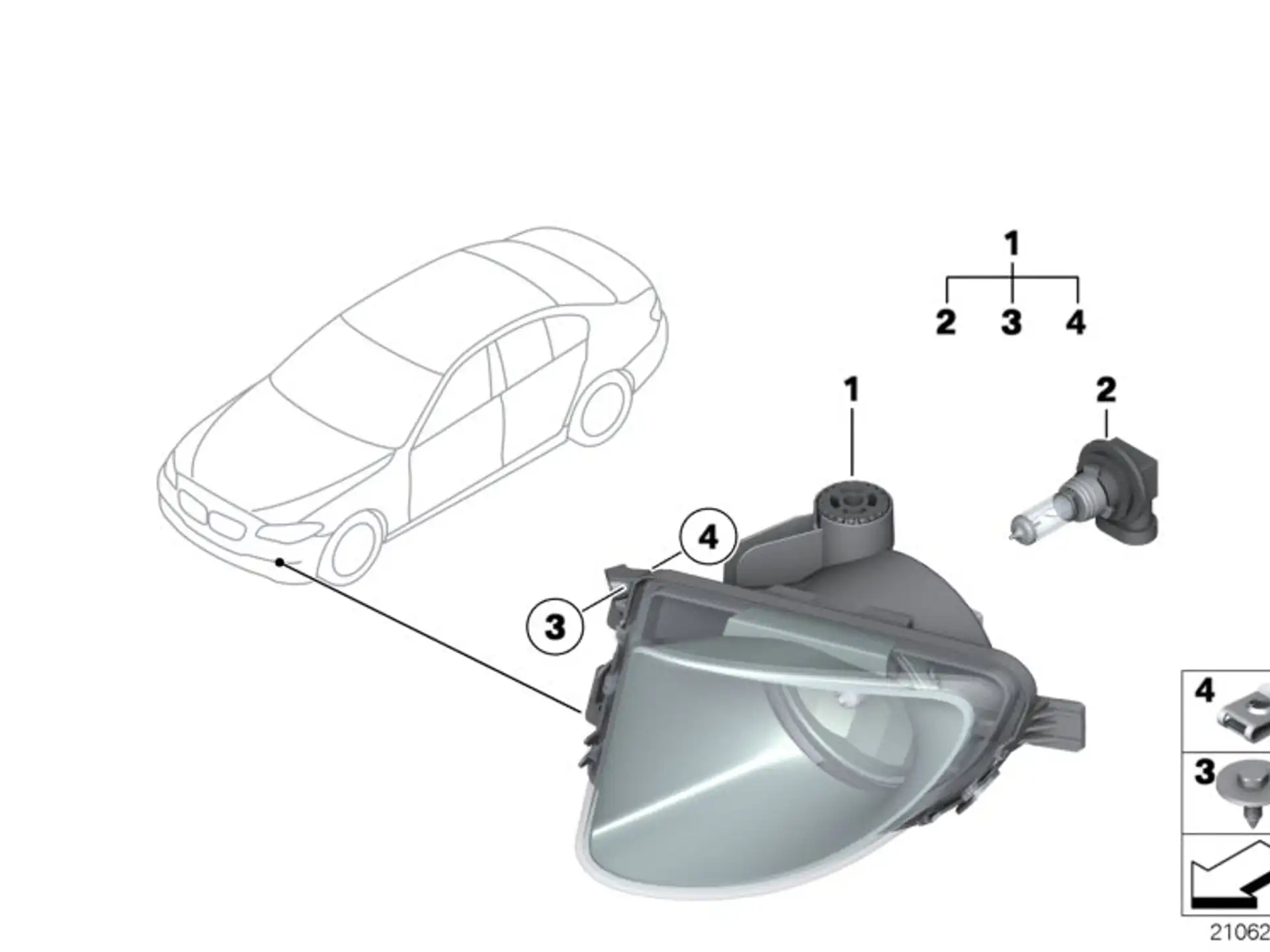 BMW Nebelscheinwerfer Glasscheibe rechts F10 F11 63177216888