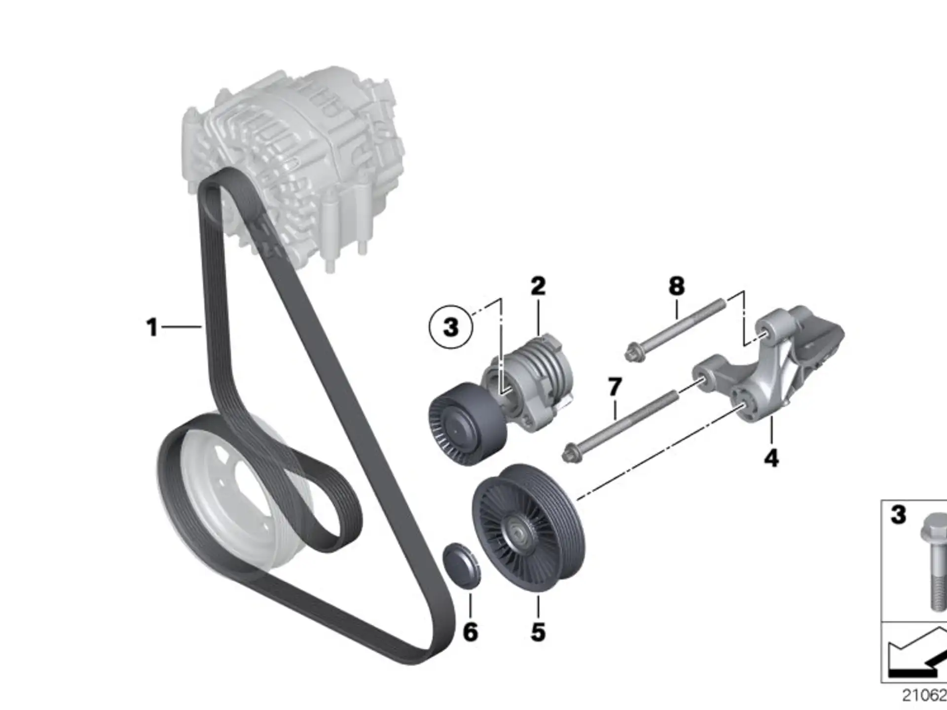 BMW Riemenspanner E70 E71 F01 F02 F04 F06 F07 F10 F11 F12 F13 F15 F16 F85 F86 F90 F91 F92 F93 F95 F96 G05 G06 G07 G11 G12 G14 G15 G16 G30 11287549873