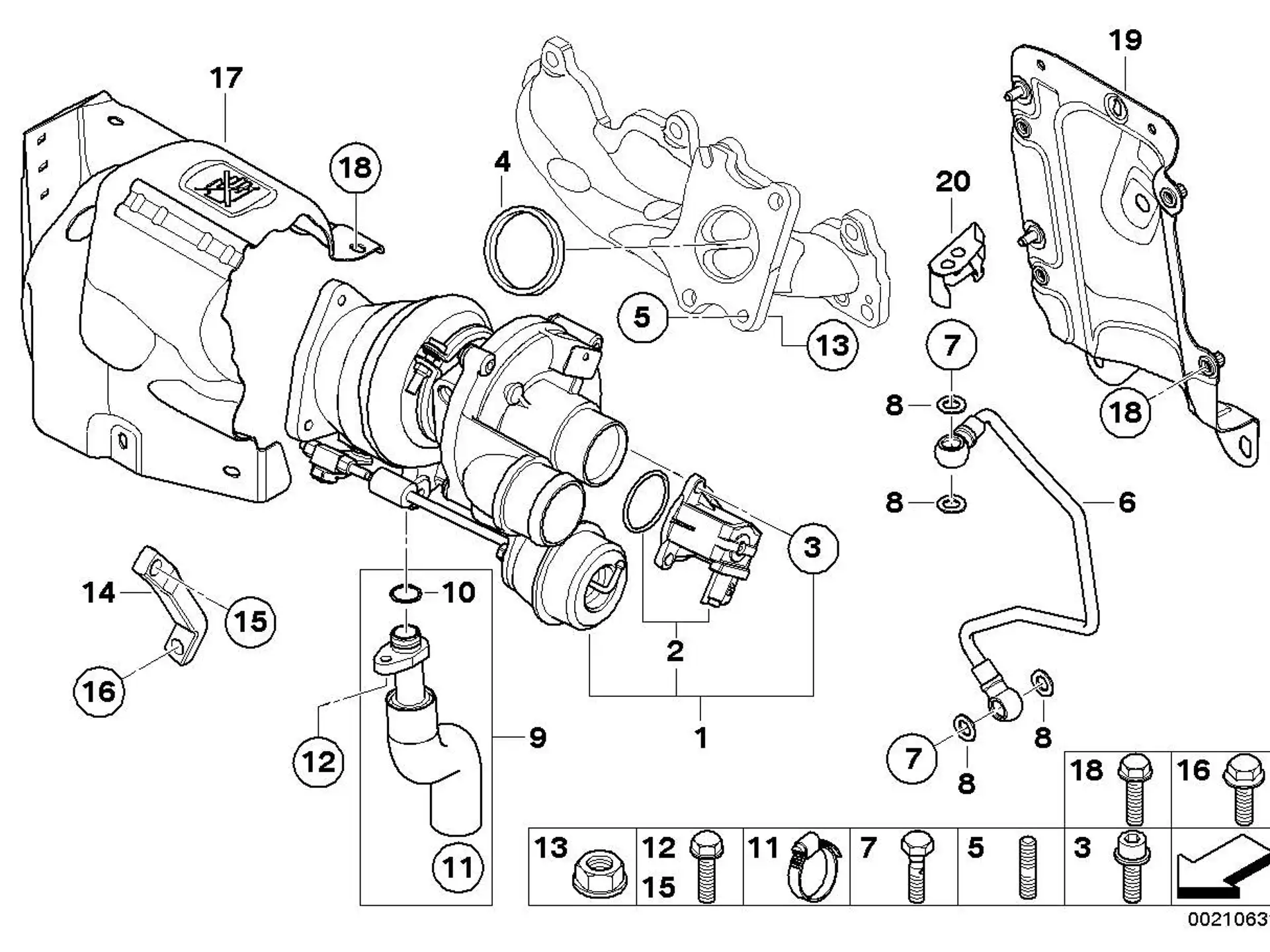 BMW Ölleitung R55 R56 R57 R58 R59 R60 R61 11657534454