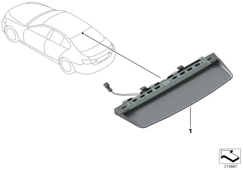 BMW Dritte Bremsleuchte F10 63257230799
