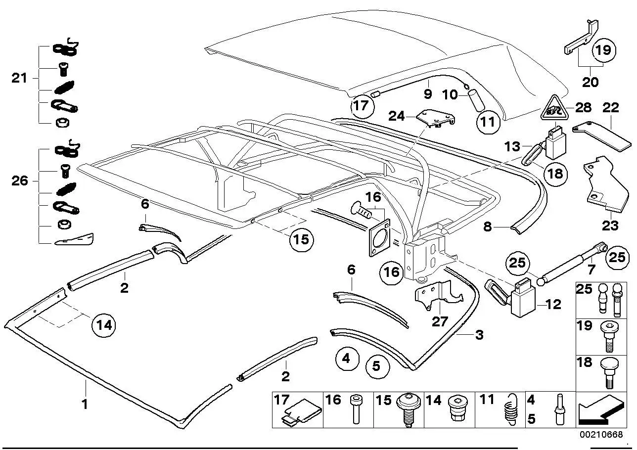BMW Dichtung Windlauf E46 54318229828 - 3er E46