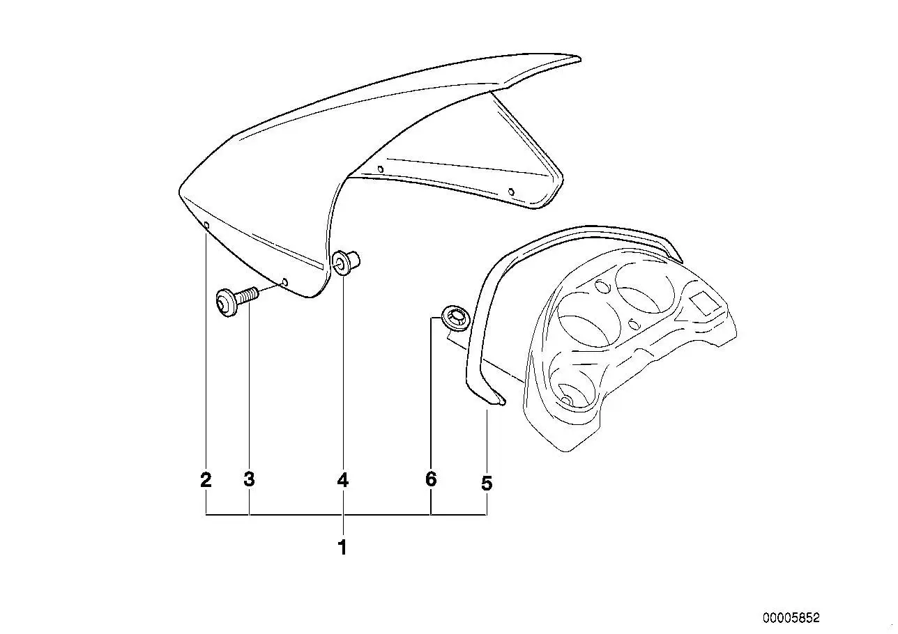 BMW Windschild klar 46632328491