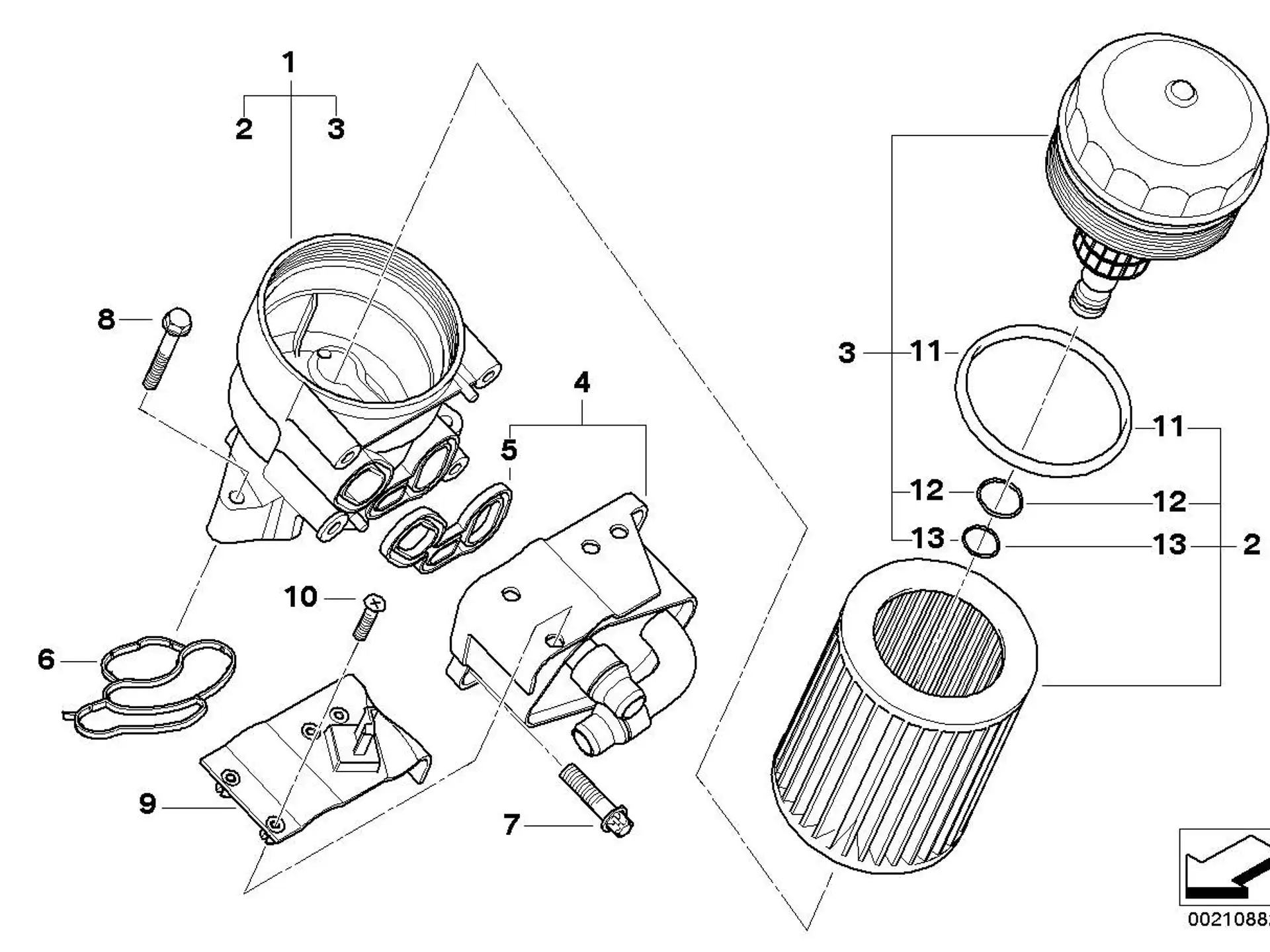 BMW Ölfilterdeckel E46 E60 E61 E81 E82 E83 E84 E85 E87 E88 E90 E91 E92 E93 11427508968