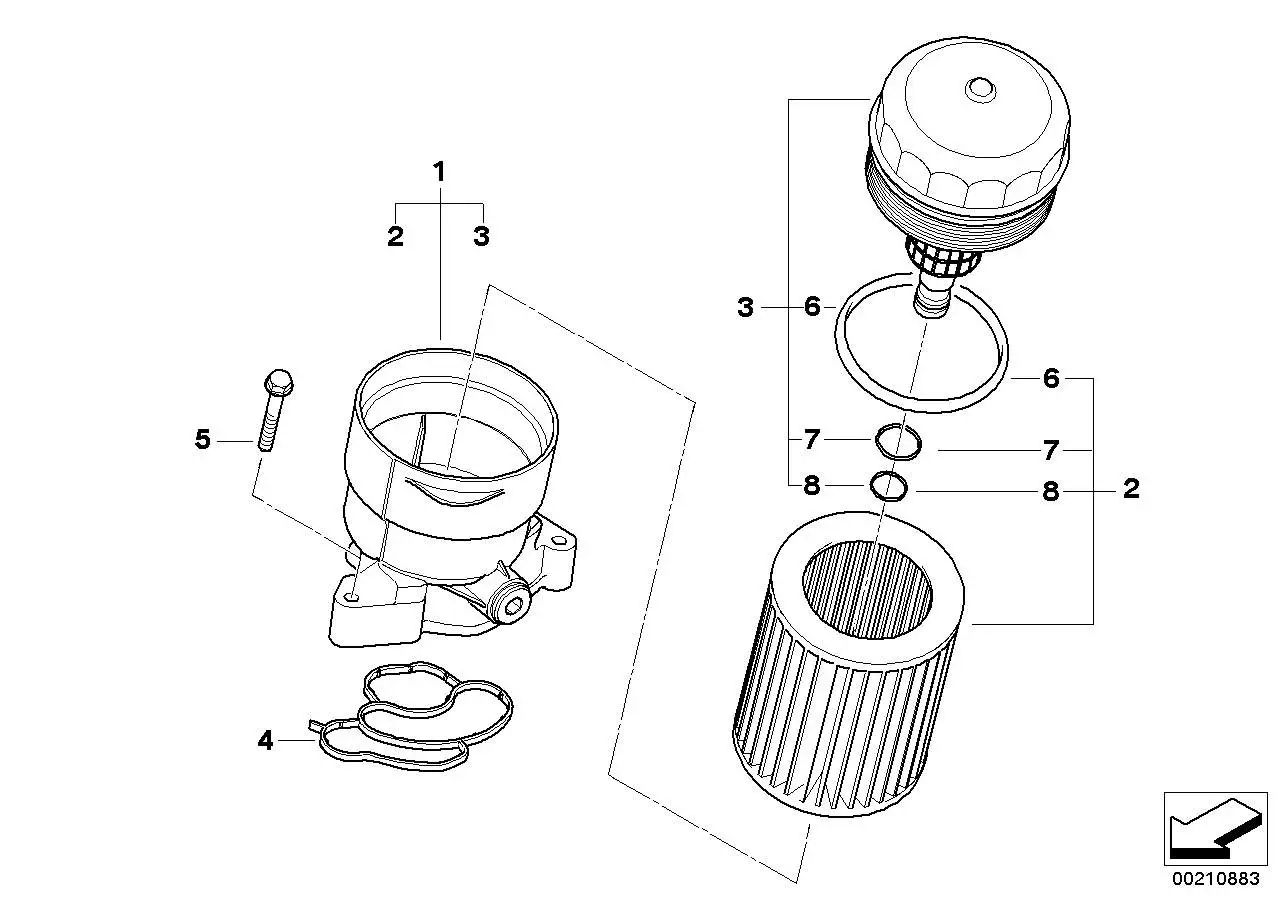 BMW Ölfilter mit Kunststoffdeckel E81 E87 E90 E91 E92 11427530668