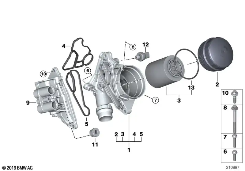 BMW Thermostatgehäuse mit Thermostat F01 F02 F06 F07 F10 F11 F12
