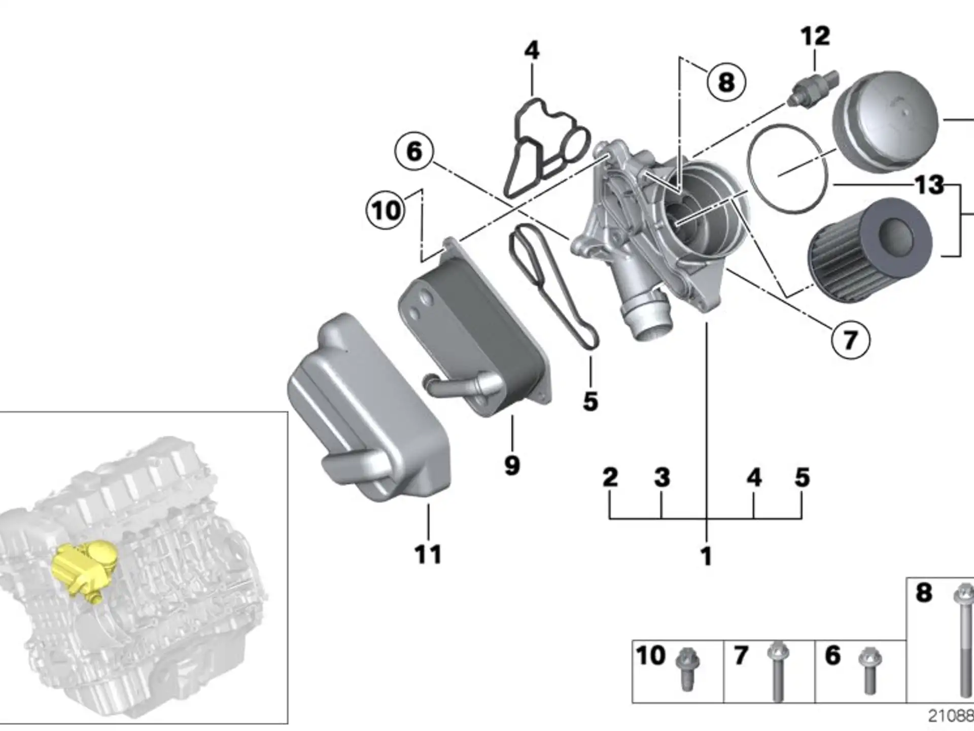 BMW Ölfilterdeckel E60 E61 E63 E64 E65 E66 E70 E71 E81 E82 E83 E84 E85 E86 E87 E88 E89 E90 E91 E92 E93 F01 F02 F06 F07 F10 F11 F12 F13 F15 F16 F20 F21 F22 F23 F25 F26 F30 F31 F32 F33 F34 F36 F80 F82 F83 F87 F87N 11427525334