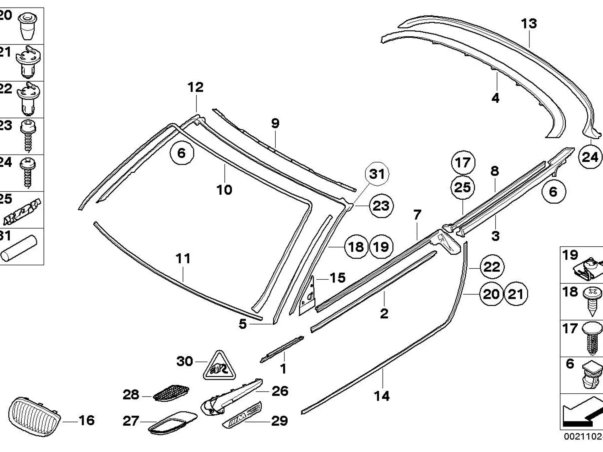 BMW Füllstück Moosgummi E93 51764868868